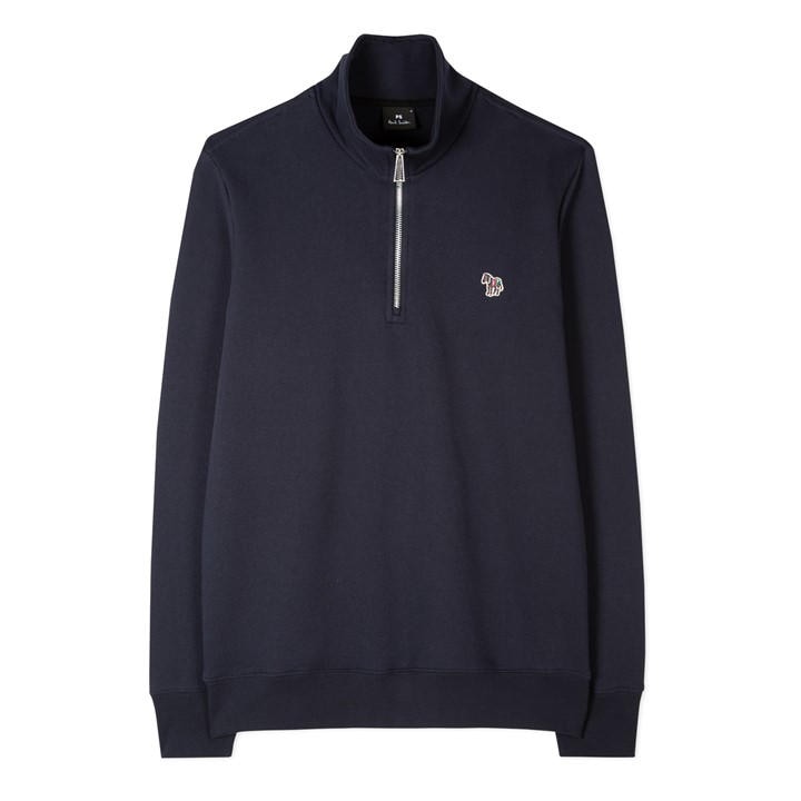 Ps Paul Smith Men's Blue Half Zip Sweatshirt Small