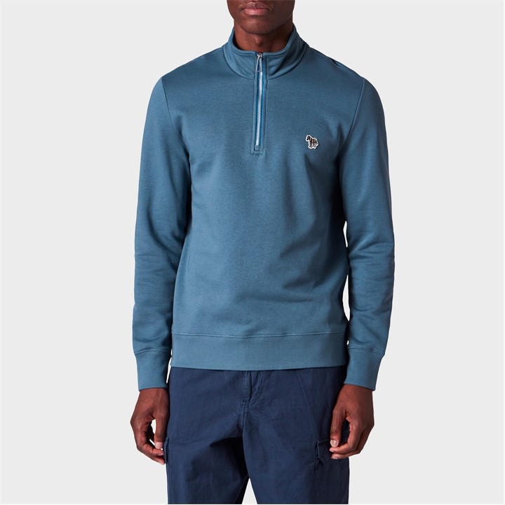 Ps Paul Smith Men's Blue Half Zip Sweatshirt 2XL
