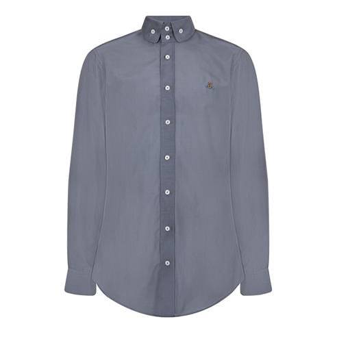 VIVIENNE WESTWOOD - Men's Logo Cotton Krall Long Sleeved Shirt