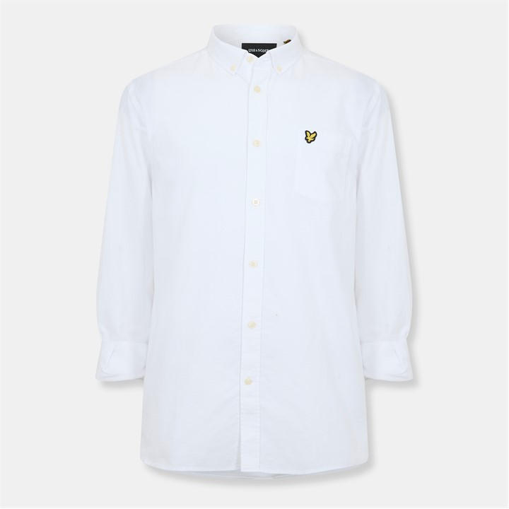 Lyle And Scott Men's White Oxford Shirt Extra Small