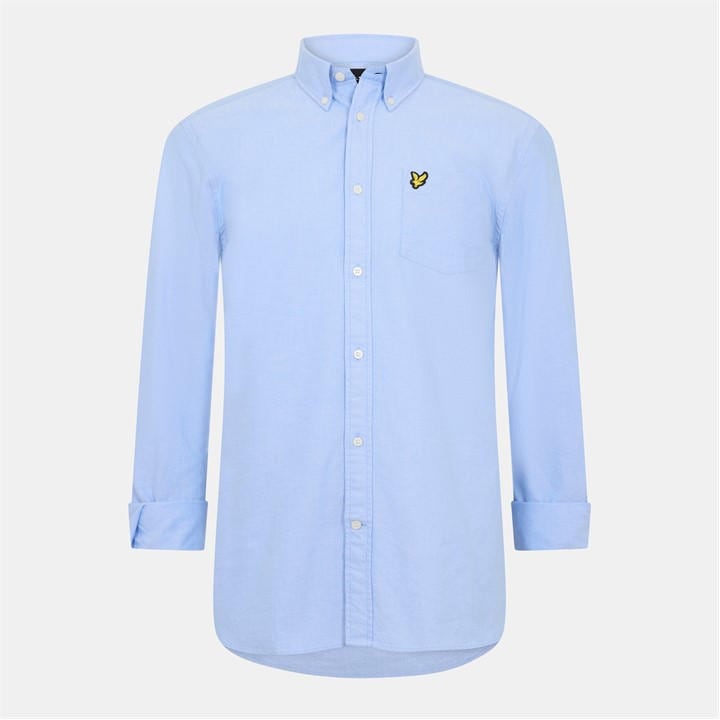 Lyle And Scott Men's Blue Oxford Shirt Extra Small