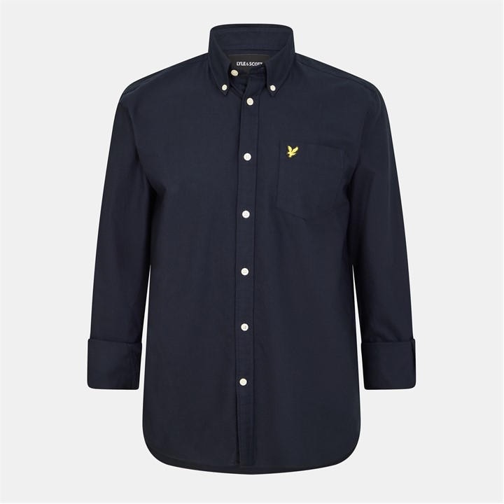 Lyle And Scott Men's Blue Oxford Shirt Small