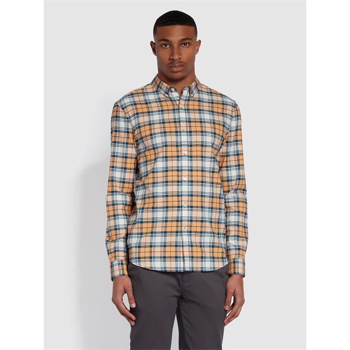 Vintage Orange - Farah - Brewer Checked Shirt