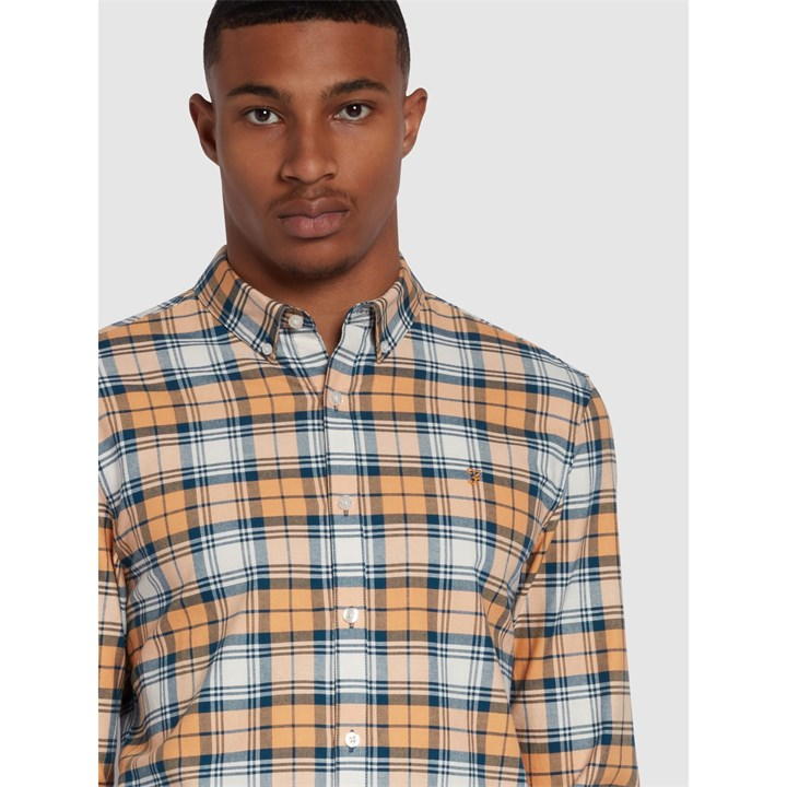 Vintage Orange - Farah - Brewer Checked Shirt