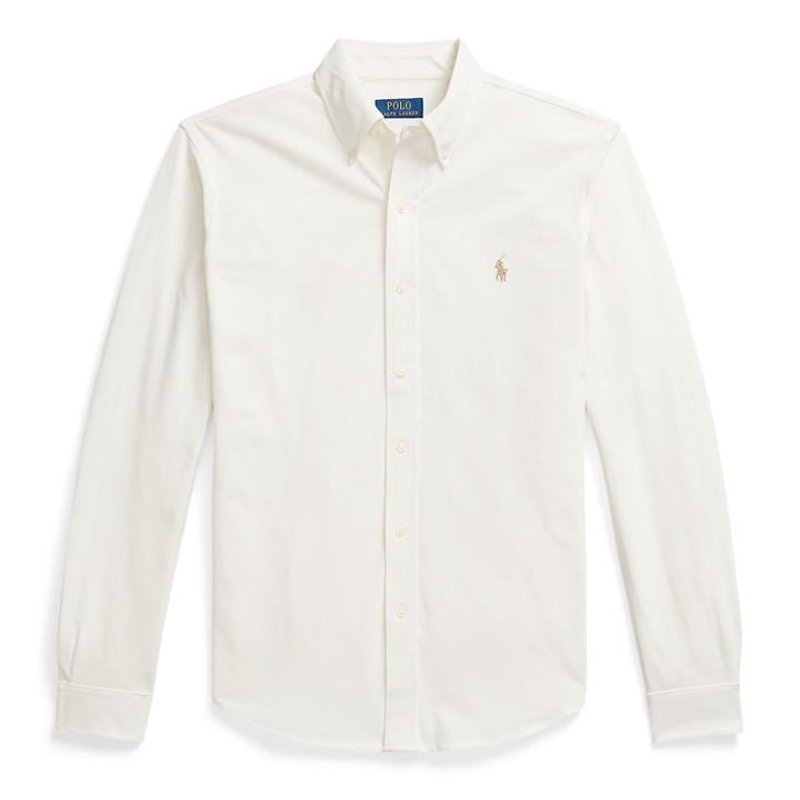 Wilson Olv Hthr - Polo Ralph Lauren - Men's Slim Fit Button-Down Plain Shirt