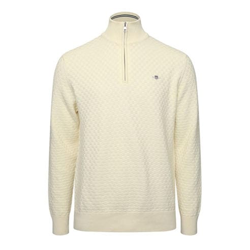 Gant - Men's Micro Texture 1/4 Zip Fleece Top