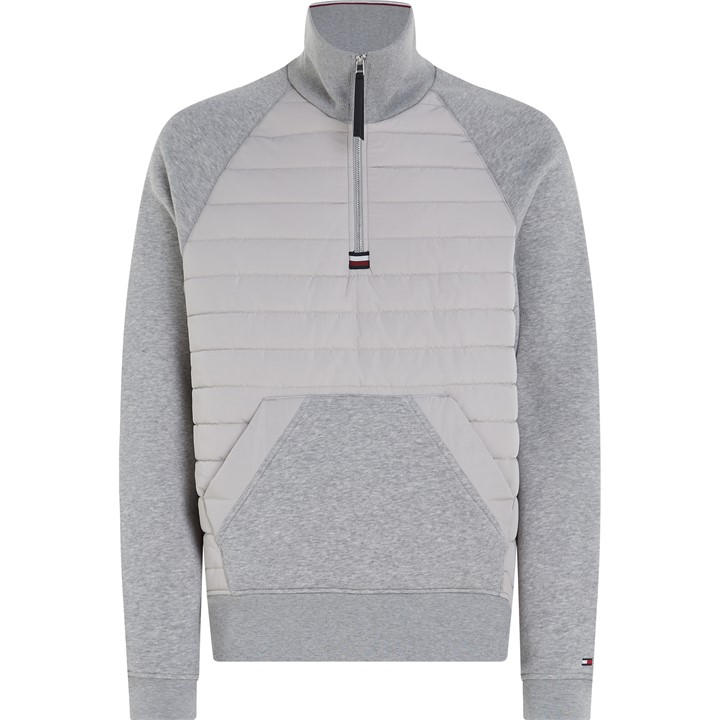 TOMMY HILFIGER IXED MEDIA HALF ZIP FLEECE TOP