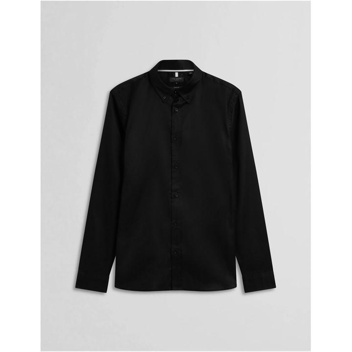 Black - Ted Baker - Men's Allardo Premium Long-Sleeve Oxford Shirt