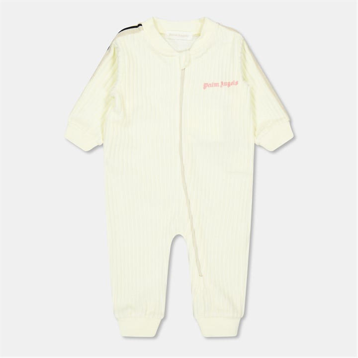 Palm Angels Unisex Kids Cream Palm Cord Lgo Aio Bb53 Size 6 - 9 Months