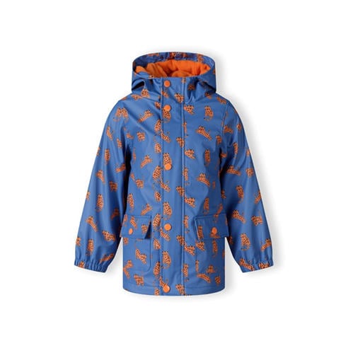 Minoti - Boys rain jacket printed cobalt blue