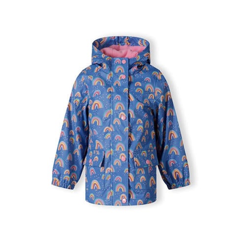 Minoti - Girls rain jacket printed cobalt blue