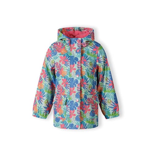Minoti - Girls rain jacket printed mint