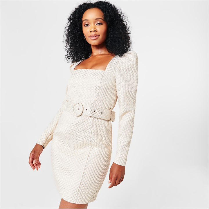 Biba Jaquard Mini Dr Ld24 In White