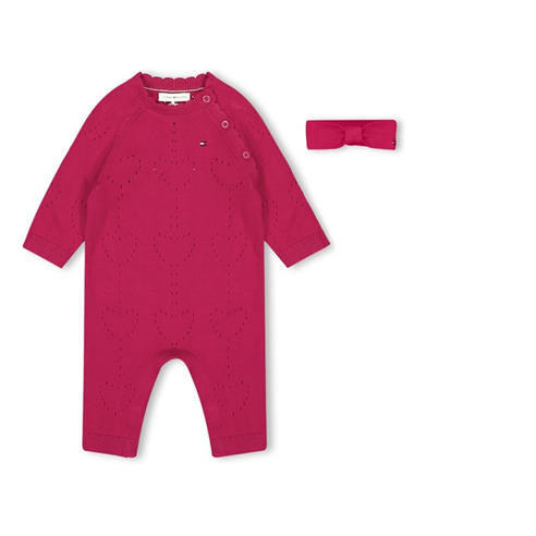 Tommy Hilfiger - Kids' Heart Cotton Long-Sleeve Onesie