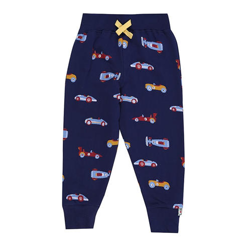 Lilly and Sid - Car Print Closed Hem Fleece Joggers