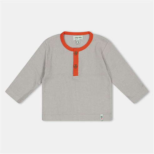 Lilly and Sid - Lilly & Sid Multicoloured Stripe Print And Plain Top -2 Pack