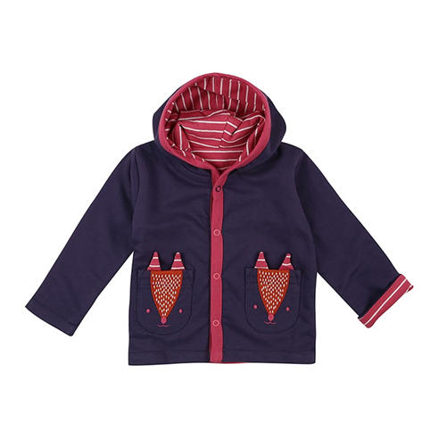 Lilly and Sid - Kids' Reversible Fox Waterproof Lightweight Rain Anorak