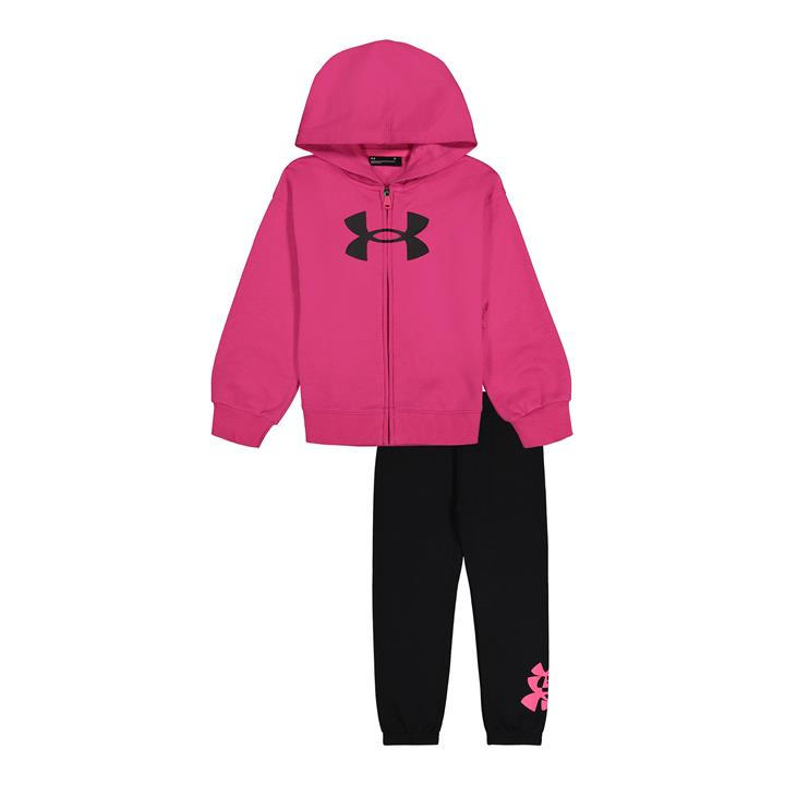 Under Armour Armour Big Logo Hoodie Set Baby Girls Pink House of