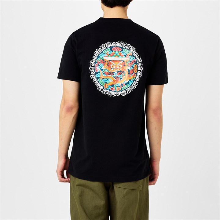 MAHARISHI Abundance Dragon Circle TShirt Black FRASERS Ireland