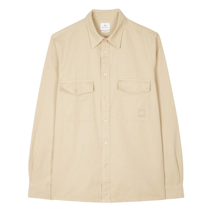 Ps Paul Smith Men's Beige Zebra Over-Shirt Small