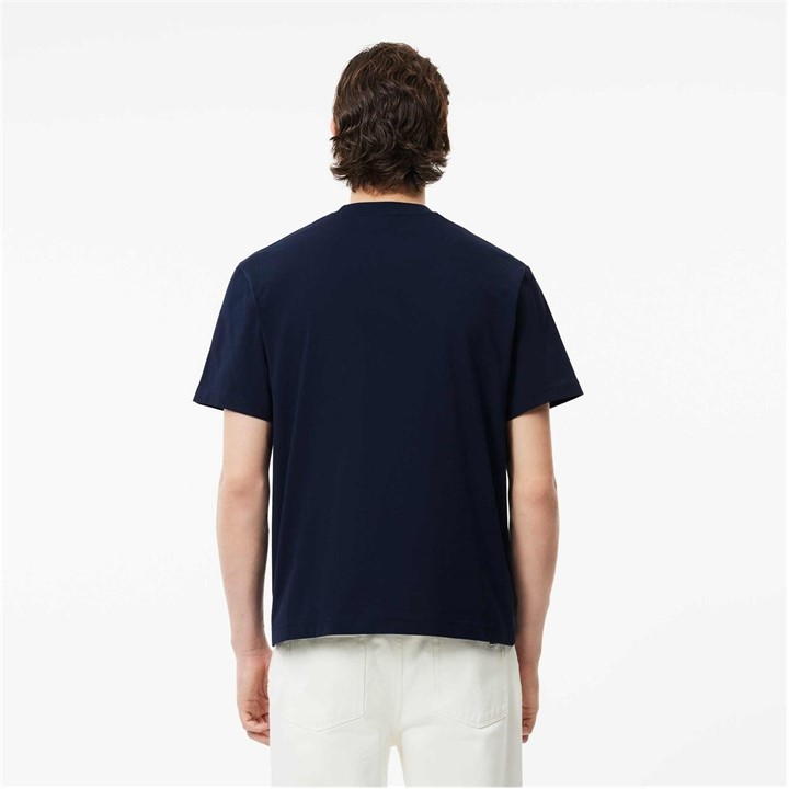 Navy 166 - Lacoste - Men's Regular Fit Small Logo T-Shirt
