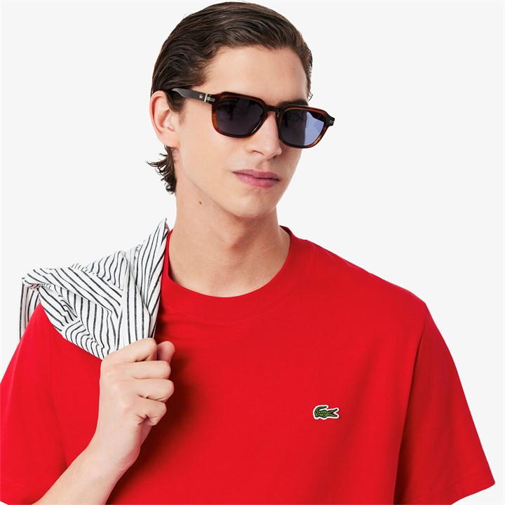 Red 240 - Lacoste - Men's Regular Fit Small Logo T-Shirt