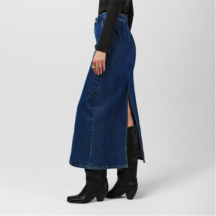 VMCALISTA Long Skirt - Dark Blue Denim
