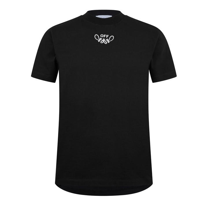 OFF-WHITE MEN'S BANDANNA SKATE T-SHIRT, ARROW LOGO