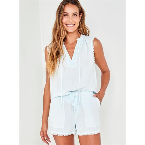 Bella Dahl - Women's Frayed Tailored Shorts