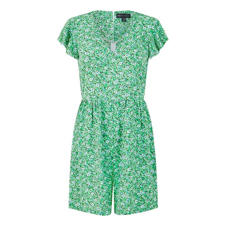 Mela London Playsuit With Pockets - Green
