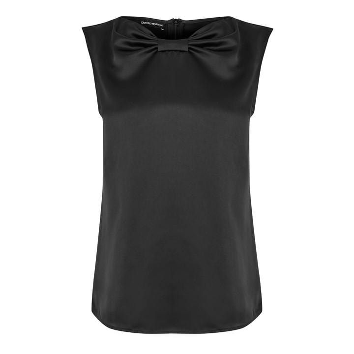 EMPORIO ARMANI KNOT-DETAIL TOP