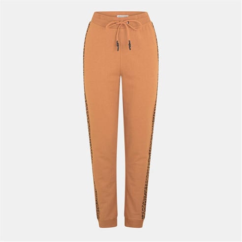 Brave Soul - Womens Joggers with Leopard Side Stripe Detail