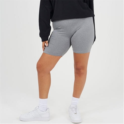 Brave Soul - Womens Plus Size Grey Marl Cycling Shorts