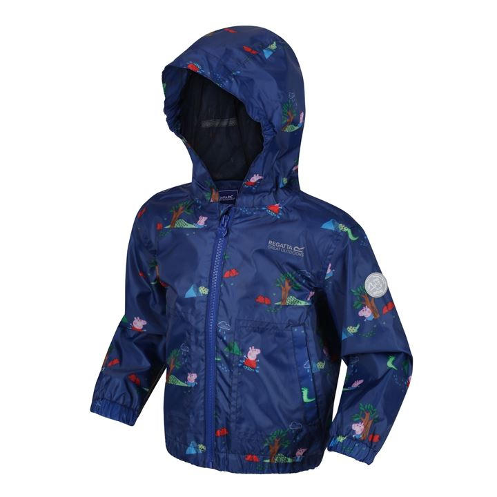 Regatta Unisex Kids Blue Peppa Pig Muddy Puddle Waterproof Jacket C48-C60