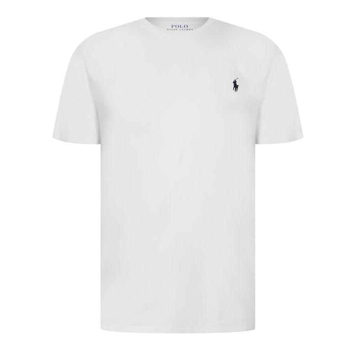 Polo Ralph Lauren Cotton Embroidered Logo Tee In White