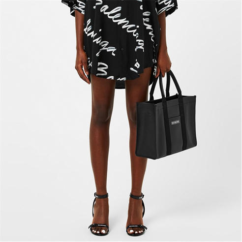 BALENCIAGA - Women's Script Logo Woven Oversized Fit Tracksuit Shorts