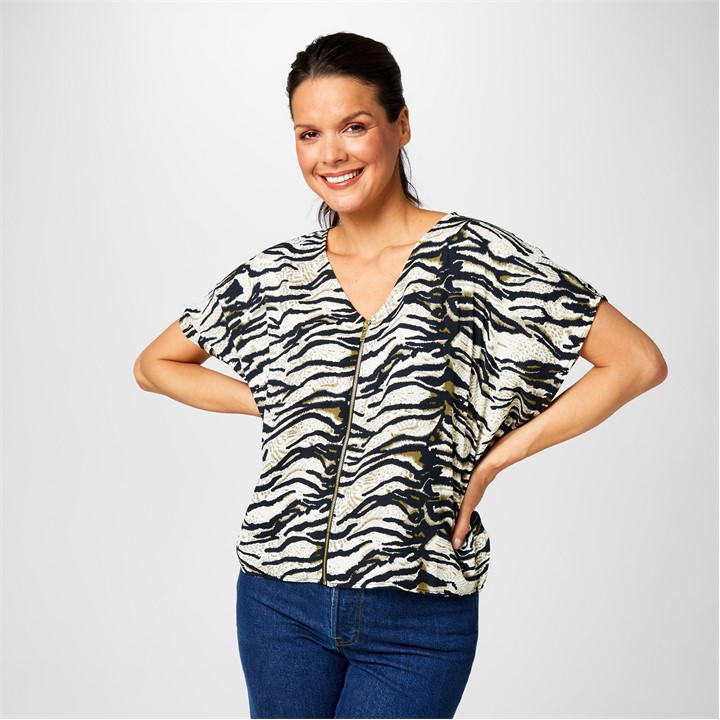 BIBA BIBA ZIP FRONT TOP
