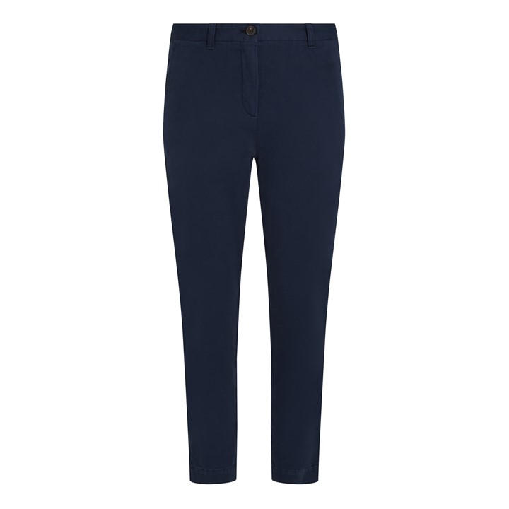 Tommy Hilfiger Women's Blue Co Stretch Gmd Slim Chino Size 10