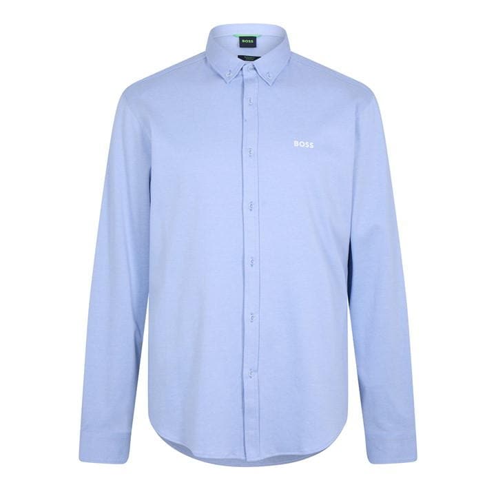 HUGO BOSS MEN'S HBG BMOTIONL PLAIN LONG-SLEEVE SHIRT