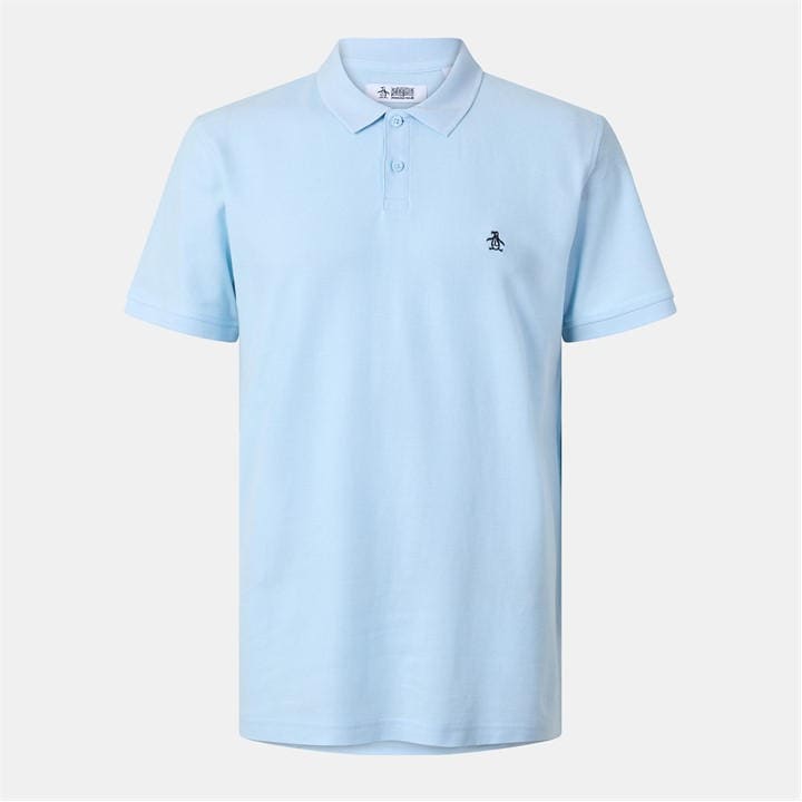 Original Penguin Men's Blue Short Sleeve Polo Shirt Medium