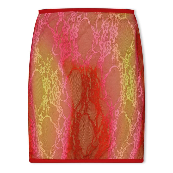 Sinead Gorey Lace Curve-enhancing Skirt With Mesh