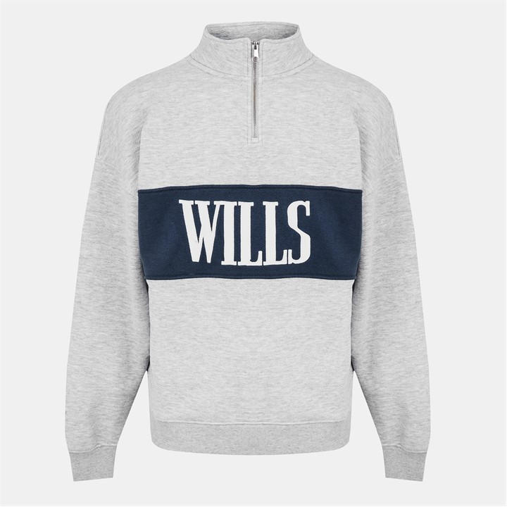 JACK WILLS LOGO QUARTER ZIP FLEECE