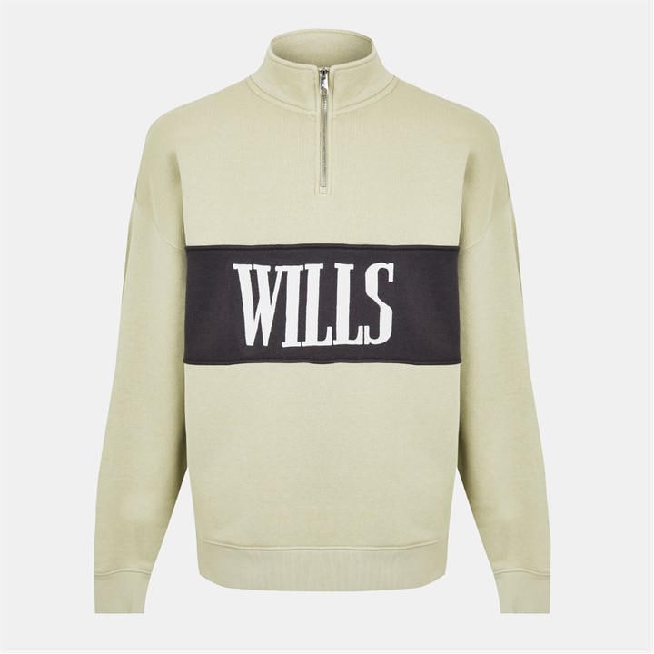 JACK WILLS LOGO QUARTER ZIP FLEECE