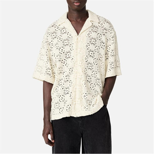 AXEL ARIGATO - Men's Eren Crochet Short-Sleeve Patterned Shirt