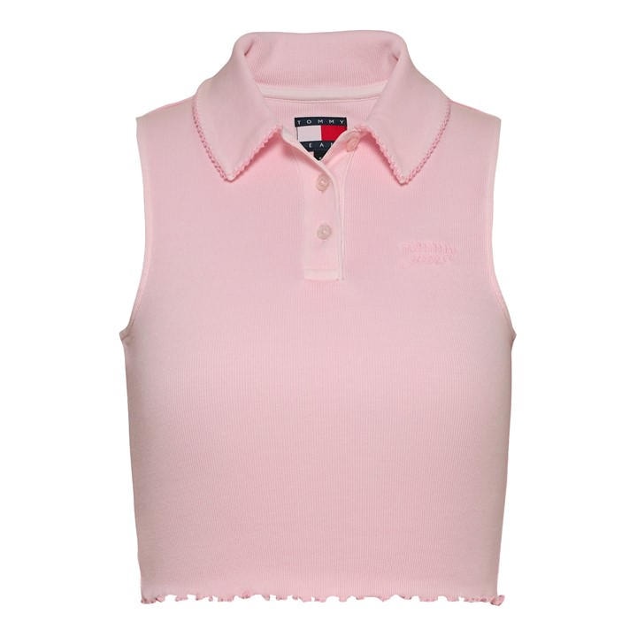 TOMMY JEANS W CRP GMD RIB SL POLO