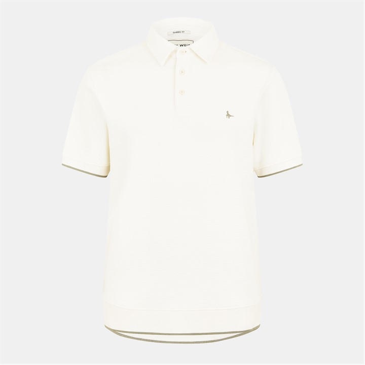 Bone White - Jack Wills - Textured Polo Shirt