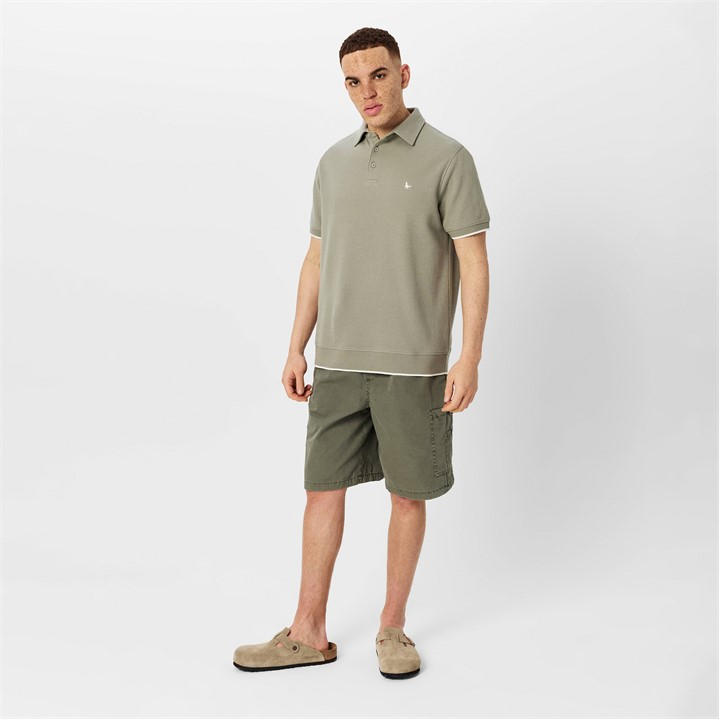 Silver Sage - Jack Wills - Textured Polo Shirt