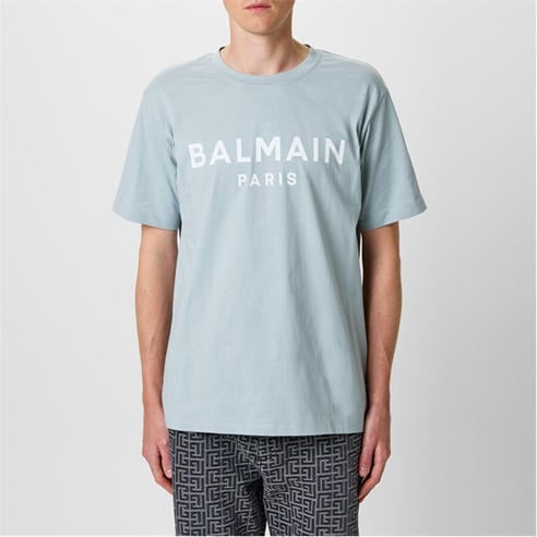 BALMAIN - Men's Paris Print Logo Cotton T-Shirt