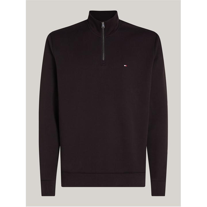 Tommy Hilfiger Men's Black Essential Intechno Quarter Zip 2XL