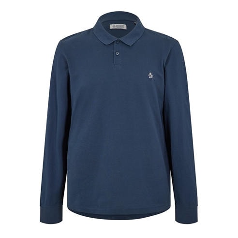 Original Penguin - Men's Cotton Long Sleeve Polo Shirt